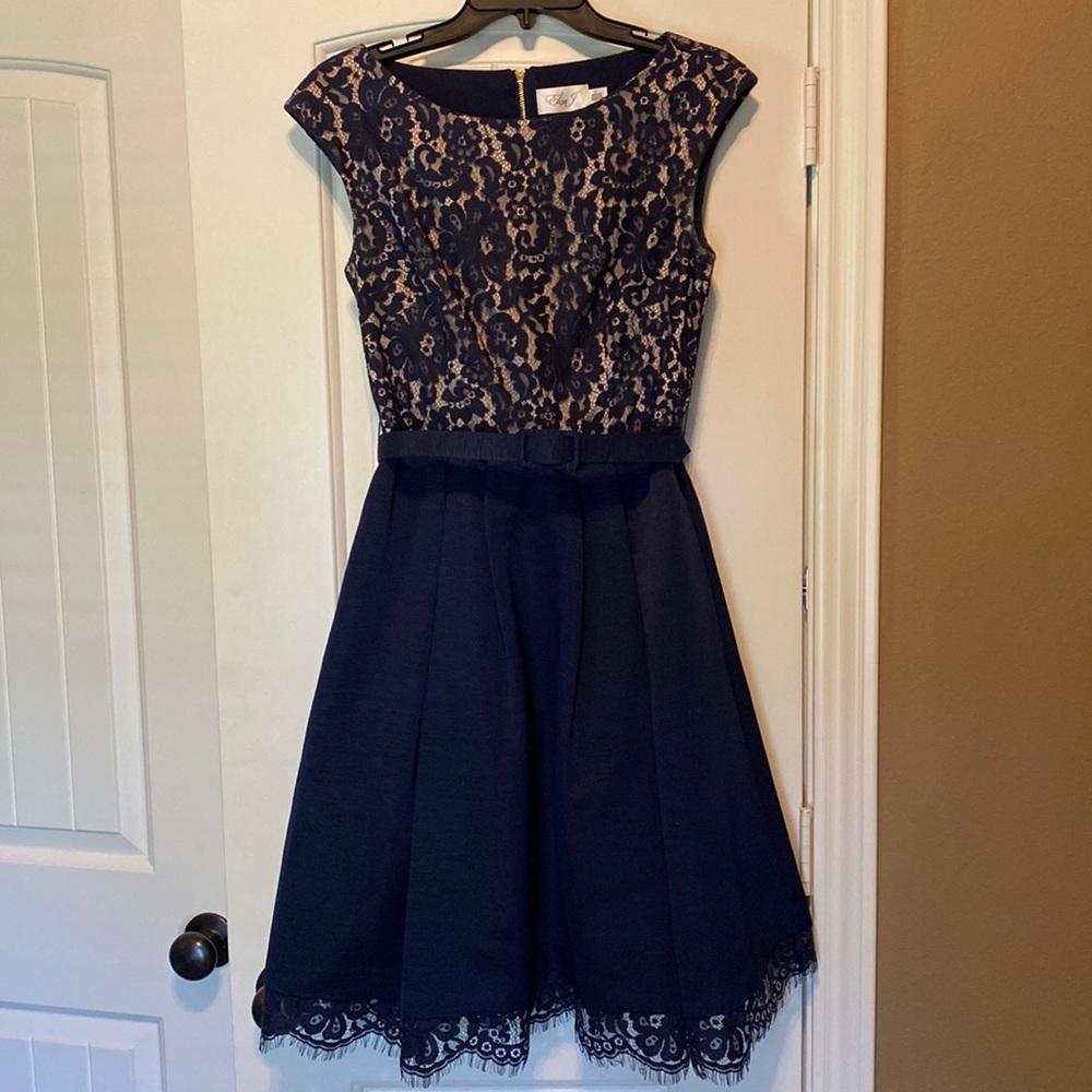Eliza J Navy Blue Semi Formal Dress